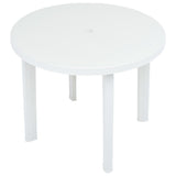 Garden Table White 89 cm Plastic