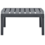 Garden Table Anthracite 78x55x38 cm Plastic