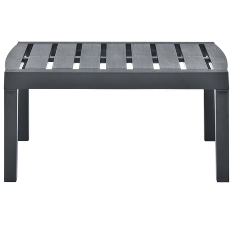 Garden Table Anthracite 78x55x38 cm Plastic