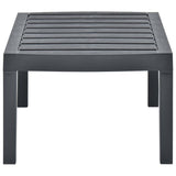 Garden Table Anthracite 78x55x38 cm Plastic