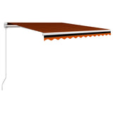 Manual Retractable Awning 300x250 cm Orange and Brown