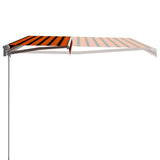 Manual Retractable Awning 400x300 cm Orange and Brown