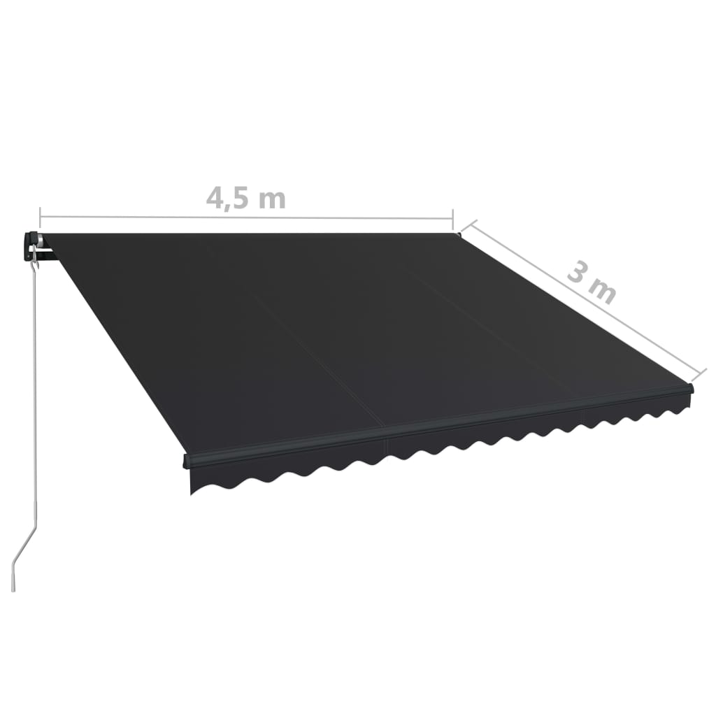 Manual Retractable Awning 450x300 cm Anthracite