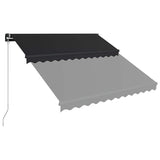 Manual Retractable Awning with LED 300x250 cm Anthracite