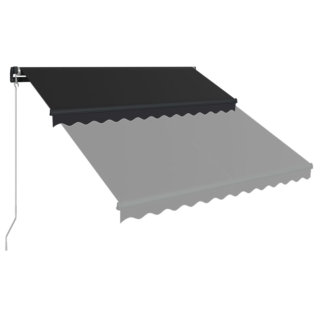 Manual Retractable Awning with LED 350x250 cm Anthracite