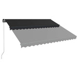 Manual Retractable Awning with LED 450x300 cm Anthracite