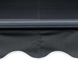 Manual Retractable Awning with LED 450x300 cm Anthracite