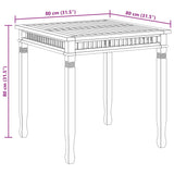 Garden Dining Table 80x80x80 cm Solid Teak Wood