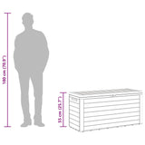 Garden Storage Box Brown 116x44x55 cm