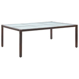 Outdoor Dining Table Brown 200x150x74 cm Poly Rattan