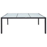 Garden Dining Table Black 200x200x74 cm Poly Rattan