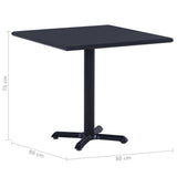 Garden Table  Black 80x80x75 cm