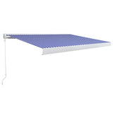 Manual Cassette Awning 350x250 cm Blue and White