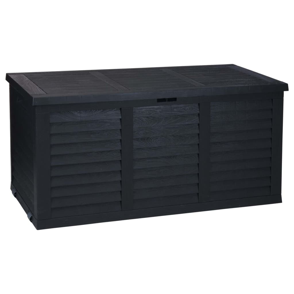 Garden Storage Box with Wheel 300 L Dark Grey