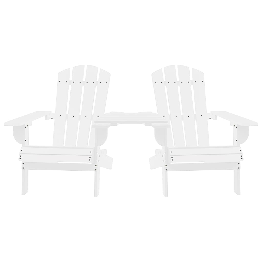 Garden Adirondack Chair Solid Fir Wood White