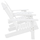 Garden Adirondack Chair Solid Fir Wood White