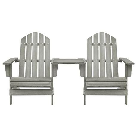 Garden Adirondack Chair Solid Fir Wood Grey