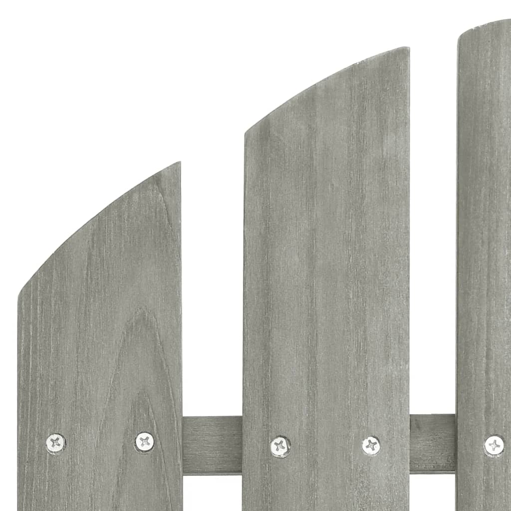 Garden Adirondack Chair Solid Fir Wood Grey