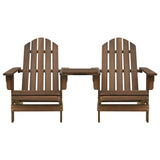 Garden Adirondack Chair Solid Fir Wood Brown