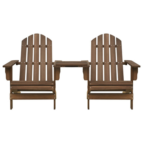 Garden Adirondack Chair Solid Fir Wood Brown