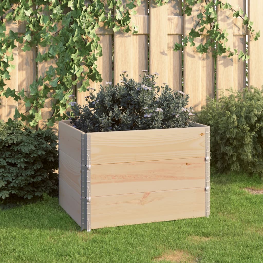Raised Beds 3 pcs 60x80 cm Solid Pine Wood (310049)