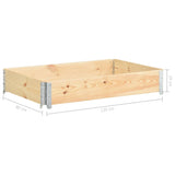 Raised Bed 80x120 cm Solid Pine Wood (310050)