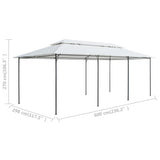 Gazebo 600x298x270 cm White 180g/m²