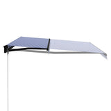 Manual Retractable Awning 450x300 cm Blue and White