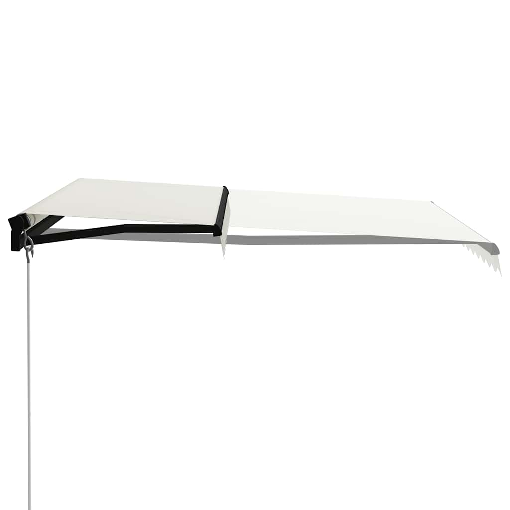 Manual Retractable Awning with LED 300x250 cm Cream