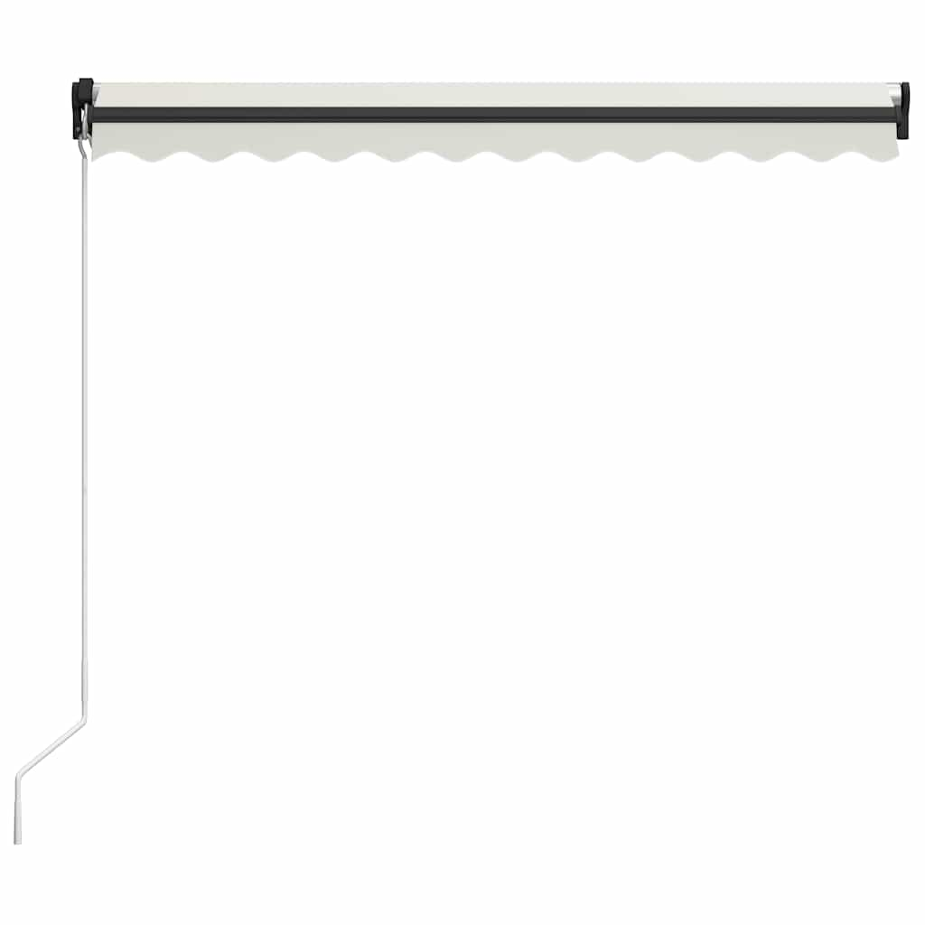 Manual Retractable Awning with LED 300x250 cm Cream