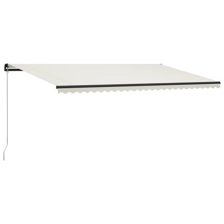 Manual Retractable Awning with LED 600x300 cm Cream