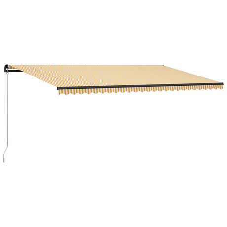 Manual Retractable Awning with LED 600x300 cm Yellow and White