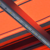Manual Retractable Awning with LED 600x300 cm Orange and Brown