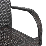 Stackable Outdoor Chairs 6 pcs Poly Rattan Brown