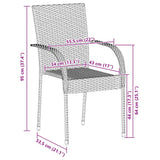 Stackable Outdoor Chairs 6 pcs Poly Rattan Brown