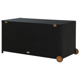 Garden Storage Box Black 120x65x61 cm Poly Rattan