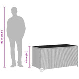 Garden Storage Box Black 120x65x61 cm Poly Rattan