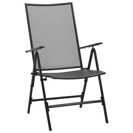 Folding Mesh Chairs 4 pcs Steel Anthracite