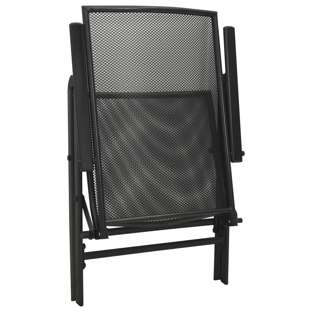 Folding Mesh Chairs 4 pcs Steel Anthracite