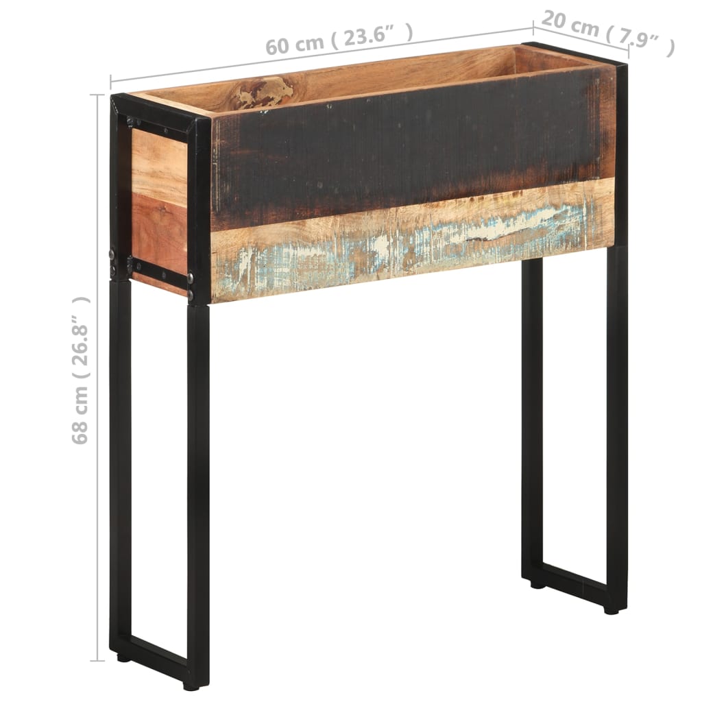Planter 60x20x68 cm Solid Reclaimed Wood