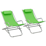 Rocking Chairs 2 pcs Steel Green