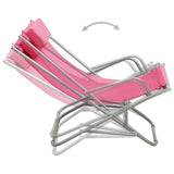 Rocking Chairs 2 pcs Steel Pink