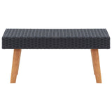 Garden Coffee Table Poly Rattan Black