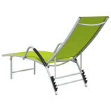 Sun Lounger Textilene and Aluminium Green