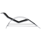 Sunlounger Textilene and Aluminium Black