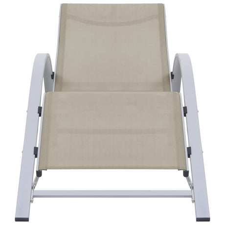 Sunlounger Textilene and Aluminium Cream