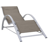 Sun Loungers 2 pcs with Table Aluminium Taupe