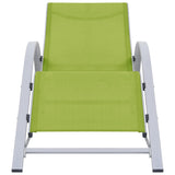 Sunlounger Textilene and Aluminium Green