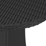 Garden Table Black 70x70x73 cm Poly Rattan