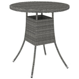 Garden Table Grey 70x70x73 cm Poly Rattan